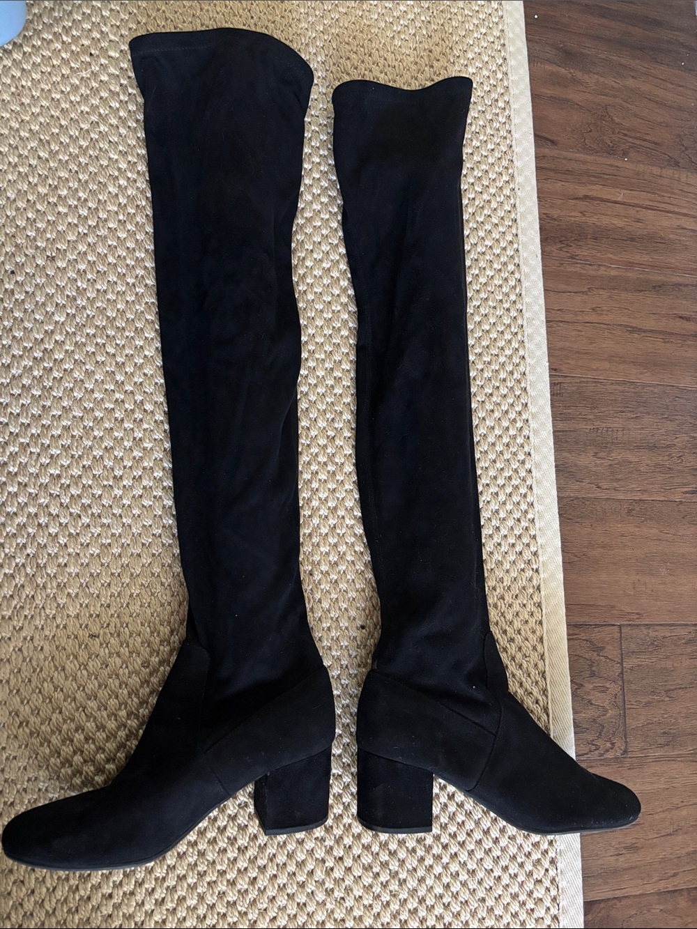 Steve Madden Isaac Over-the-Knee Block Heel Boots - Black